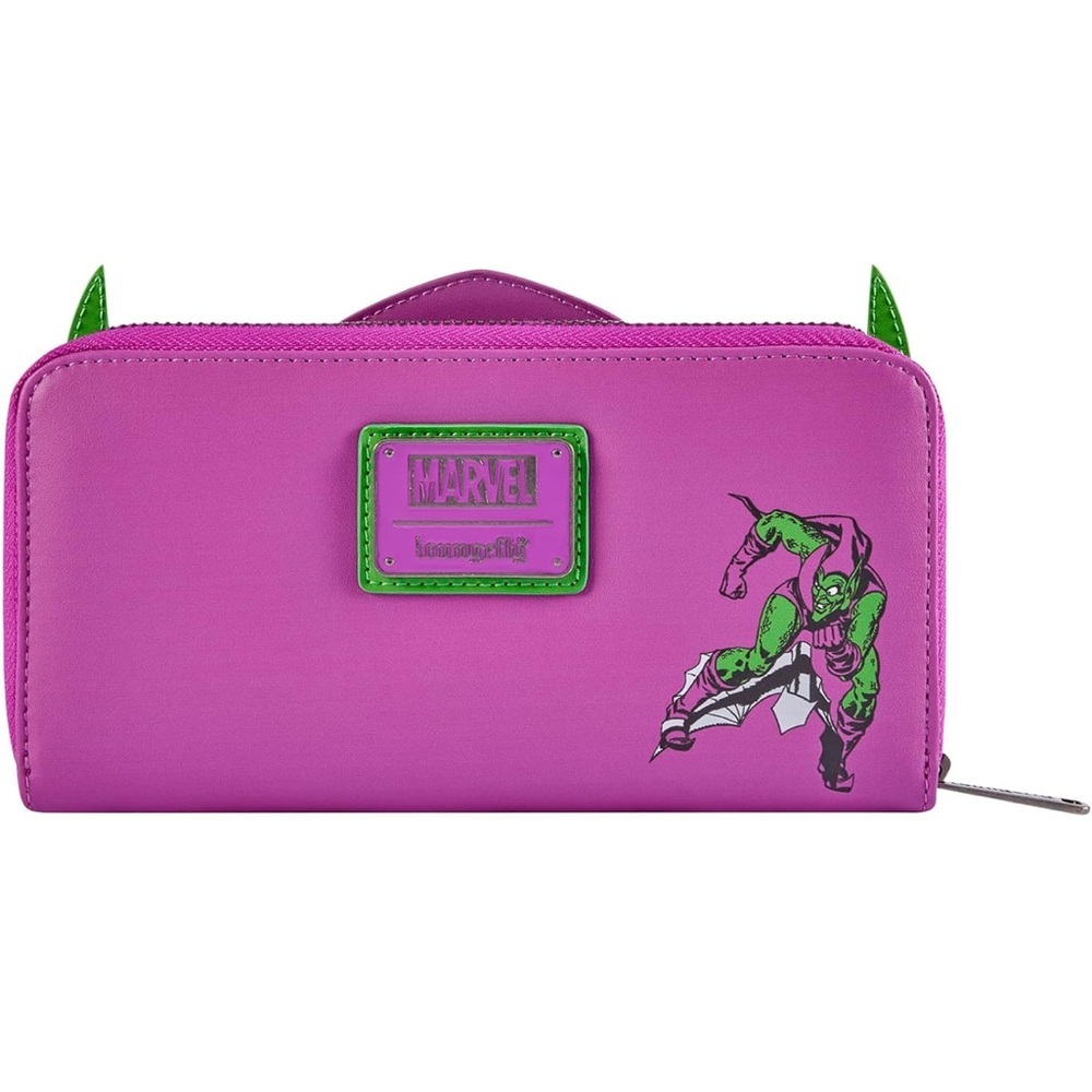 NWT Set Loungefly Marvel: Green Goblin Cosplay Mini Backpack and Wallet - Picture 7 of 8